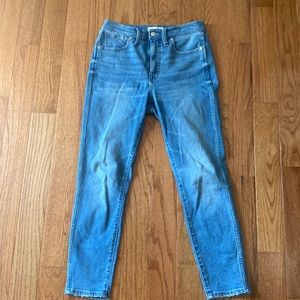 Madewell 10” high rise skinny crop size 27